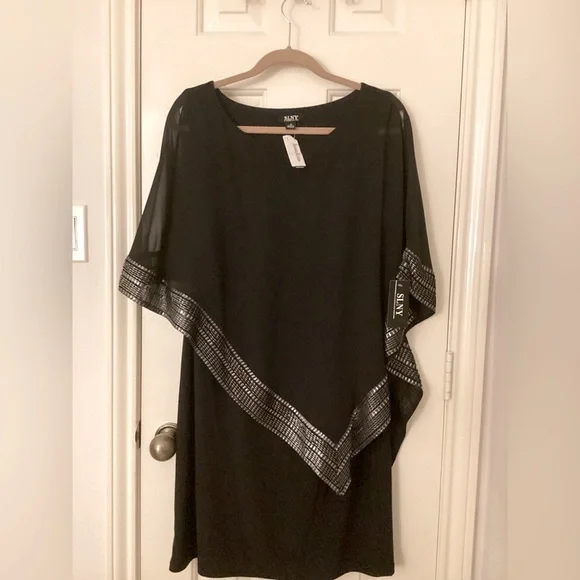 slny black dress Sl Fashions Embellished Ruffle Tier Jacket & Dress 2-Piece Set Blk At Nordstrom Rack main image 1
